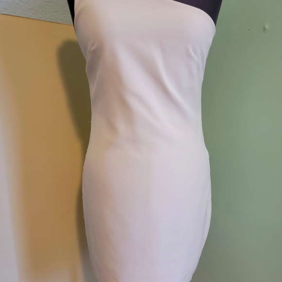 White One Shouldered Mini Dress- Medium - Picture 6 of 8